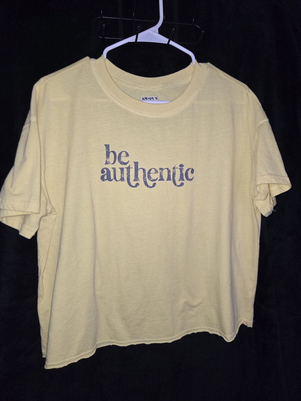 Be Authentic Graphic Short Sleeve Tee - Pale Yellow